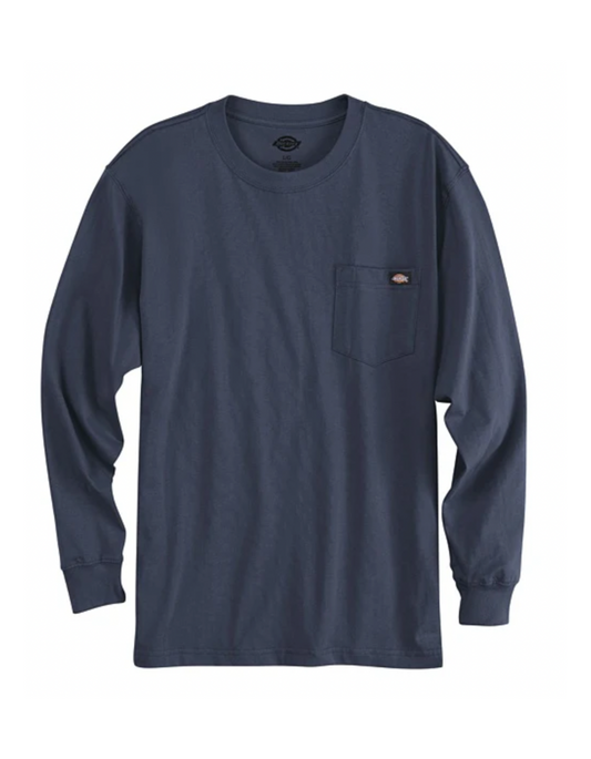Dickies Long Sleeve Heavyweight Pocket Shirt (Navy)