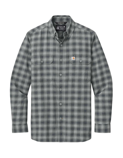 Carhartt Plaid Long Sleeve Shirt (Steel/Navy)
